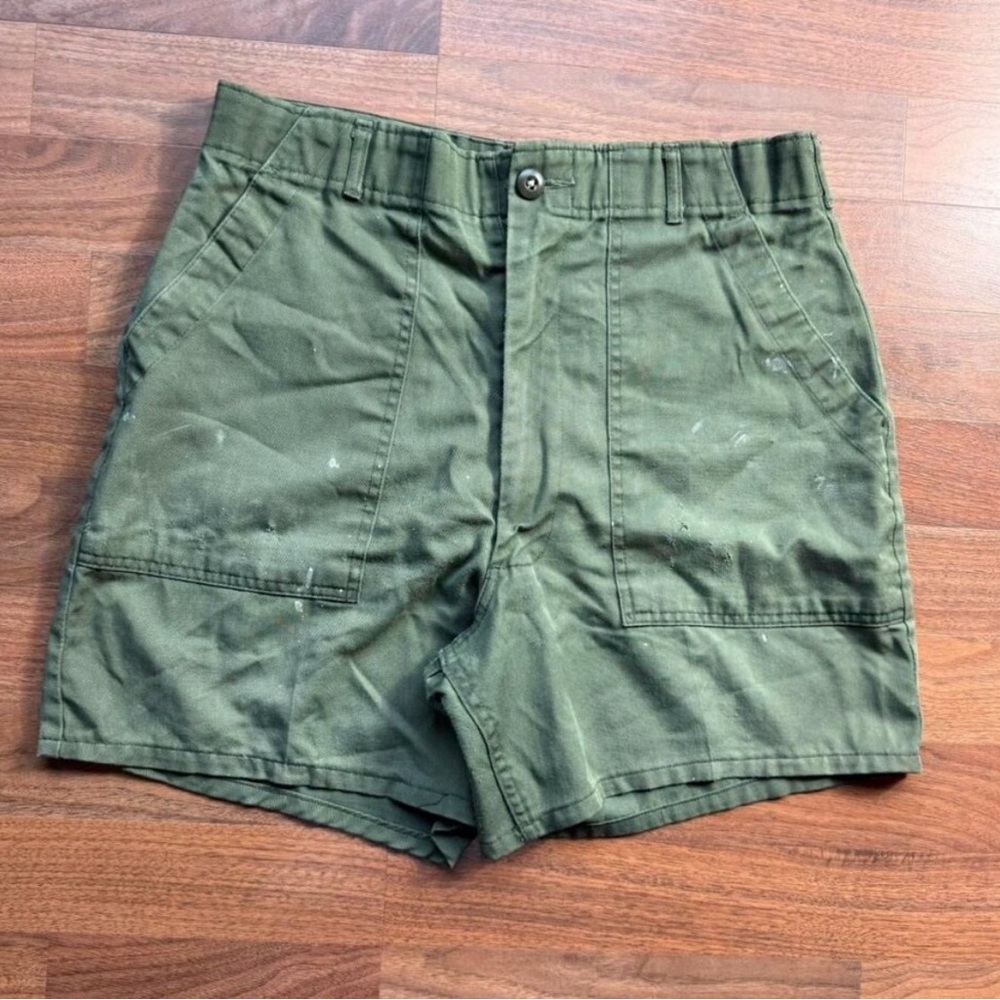 Vintage VTG 70’s 80’s Olive Military Shorts